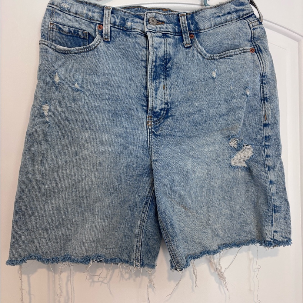 Old Navy Light Blue Distressed Jean Shorts